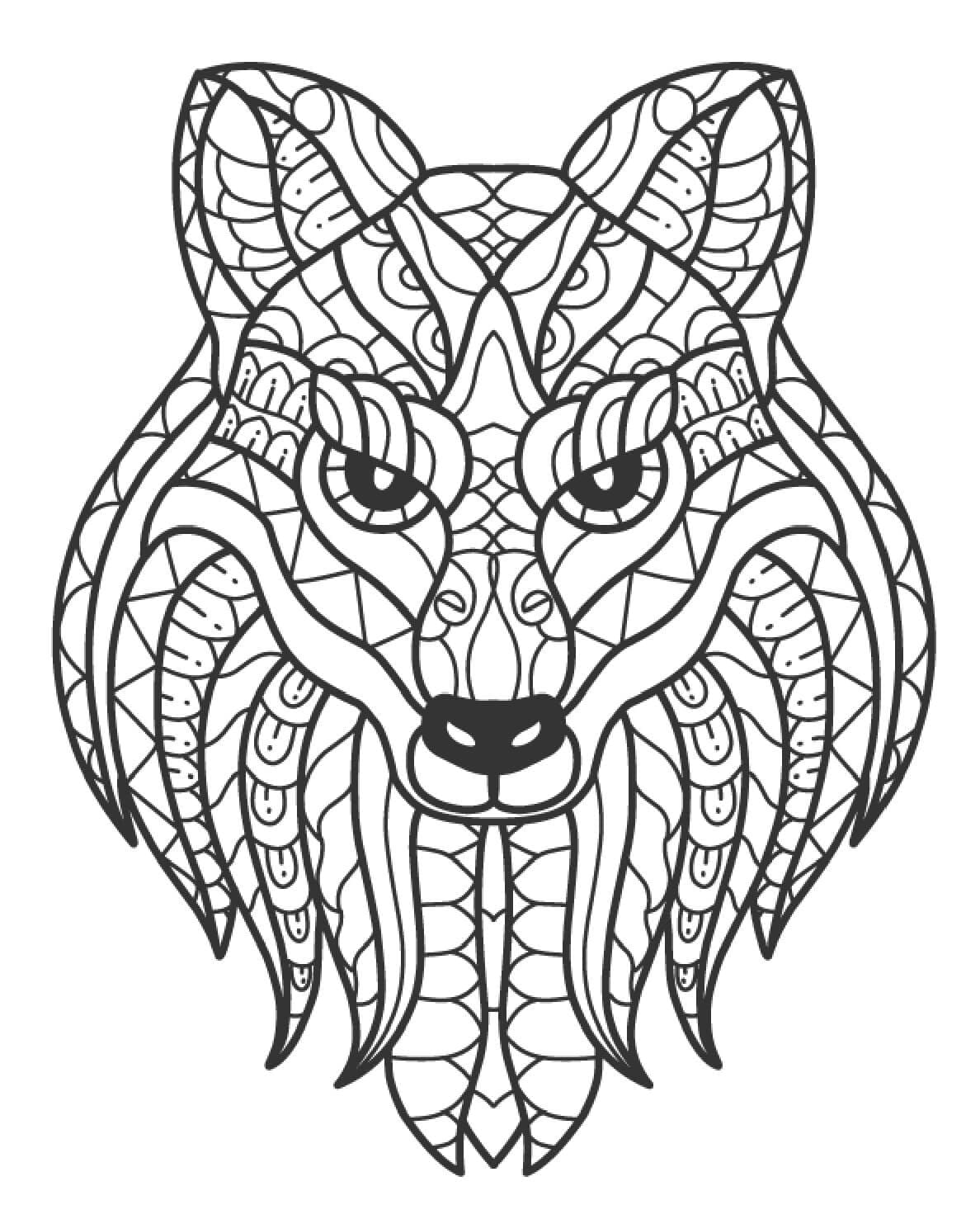 Mandalas Loup 11